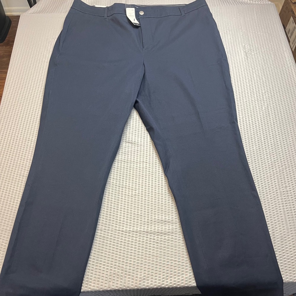 Tommy Hilfiger Men's Navy Blue Slim Fit Stretch Dress Pants Size 22